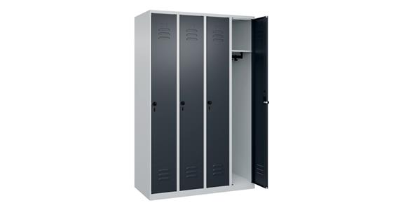 Spind Classic PLUS, 4 Abteile, 1850x1200x500mm RAL 7035/7016