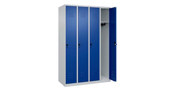 Spind Classic PLUS, 4 Abteile, 1850x1200x500mm RAL 7035/5010