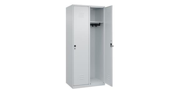 Spind Classic PLUS, 2 Abteile, 1850x800x500mm RAL 7035/7035