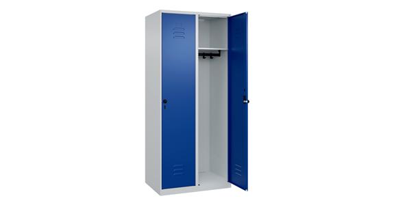Spind Classic PLUS, 2 Abteile, 1850x800x500mm RAL 7035/5010