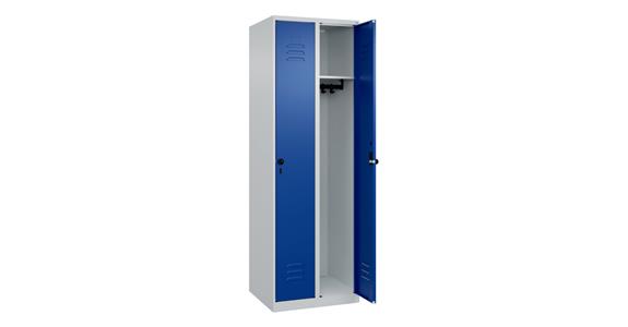 Spind Classic PLUS, 2 Abteile, 1850x600x500mm RAL 7035/5010