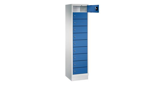 Laptop cabinet 10 compartments 1800X420X500mm RAL7035/7016