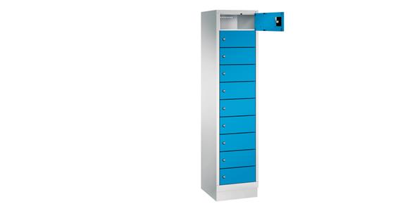 Laptop cabinet 10 compartments 1800X420X500mm RAL7035/7016