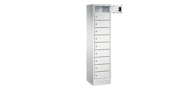 Laptop cabinet 10 compartments 1800X420X500mm RAL7035/7016