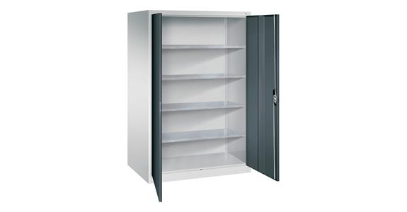 Hinged door tool cabinet HxWxD 1950X1200X800 mm 4 shelves RAL 7035/7016