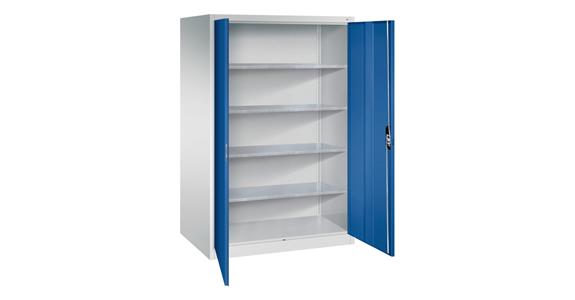 Hinged door cabinet 1950X1200x800 mm 4 shelves RAL 7035/5010