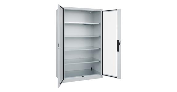 Flügeltür-Werkzeugschrank Acurado, Sichtfenstertüren, 1950x1200x600mm 7035/7035