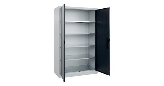 Flügeltür-Werkzeugschrank Acurado, 1950x1200x600mm RAL 7035/7016
