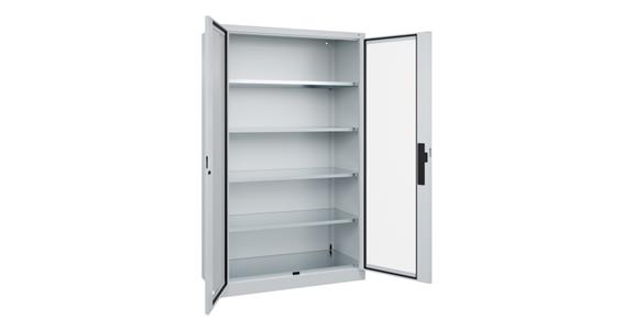 Flügeltür-Werkzeugschrank Acurado, Sichtfenstertüren, 1950x1200x500mm 7035/7035