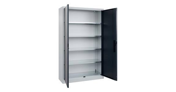 Flügeltür-Werkzeugschrank Acurado, 1950x1200x400mm RAL 7035/7016