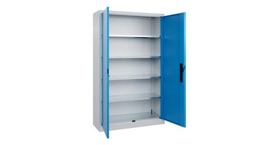 Flügeltür-Werkzeugschrank Acurado, 1950x1200x400mm RAL 7035/5012