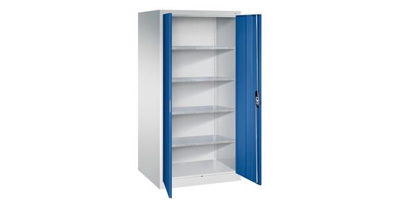 Hinged door cabinet 1950X930X800 mm 4 shelves RAL 7035/5010