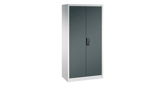 Hinged door tool cabinet with clothes rail 1950x930x500 mm RAL 7035/7016