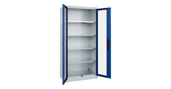 Flügeltür-Werkzeugschrank Acurado, Sichtfenstertüren, 1950x930x500mm 7035/5010
