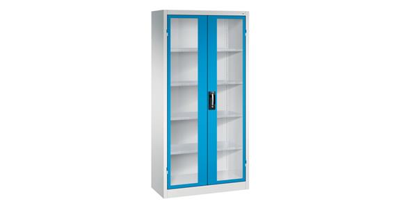 Flügeltür-Werkzeugschrank Acurado, Sichtfenstertüren, 1950x930x400mm 7035/5012