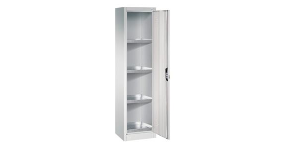 Hazmat cabinet HxWxD 1950x500x500 mm 4 trays each 10 litres RAL 7035
