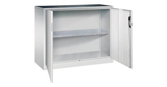 Hinged door tool cabinet HxWxD 1000x1200x500 mm 1 shelf RAL 7035