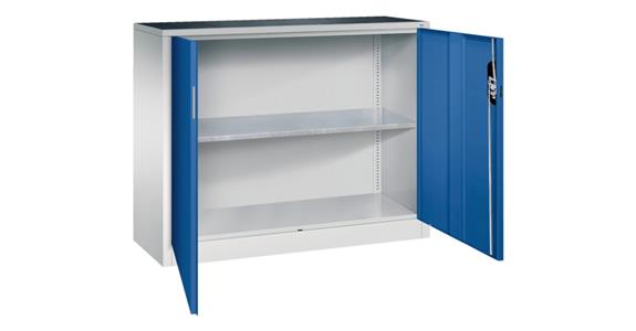 Hinged door cabinet 1000x1200x400 mm 1 shelf RAL 7035/5010