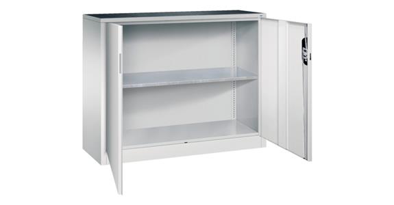 Hinged door tool cabinet HxWxD 1000x1200x400 mm 1 shelf RAL 7035