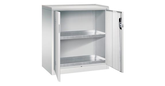 Hazmat cabinet HxWxD 1000x930x500 mm 2 trays each 20 litres RAL 7035