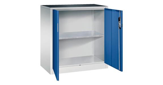 Hinged door cabinet 1000x930x500 mm 1 shelf RAL 7035/5010
