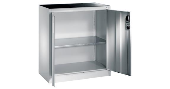 Hinged door tool cabinet HxWxD 1000x930x400 mm 1 shelf RAL 7035