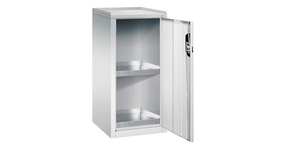 Hazmat cabinet HxWxD 1000x500x500 mm 2 trays each 10 litres RAL 7035