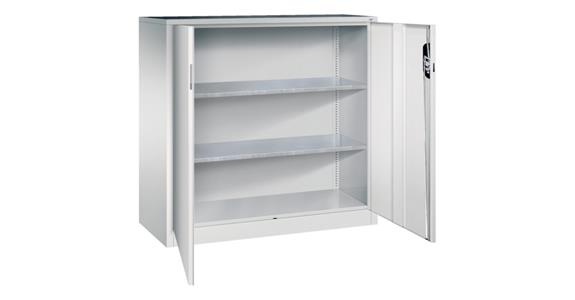 Hinged door tool cabinet HxWxD 1200x1200x500 mm 2 shelves RAL 7035