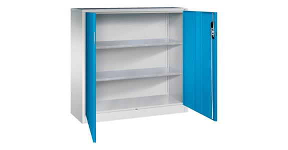 Hinged door tool cabinet HxWxD 1200x1200x400 mm 2 shelves RAL 5012