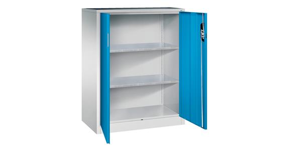 Hinged door tool cabinet HxWxD 1200x930x500 mm 2 shelves RAL 5012