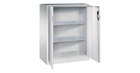 Hinged door tool cabinet HxWxD 1200x930x500 mm 2 shelves RAL 7035