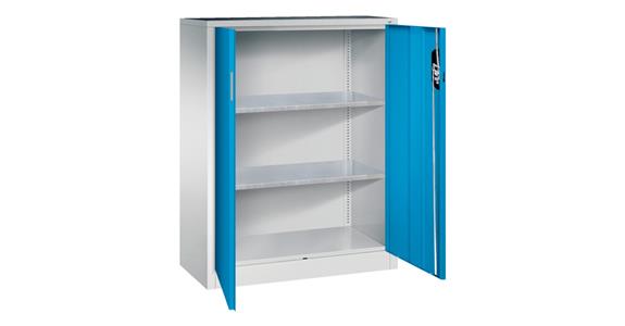 Hinged door tool cabinet HxWxD 1200x930x400 mm 2 shelves RAL 5012