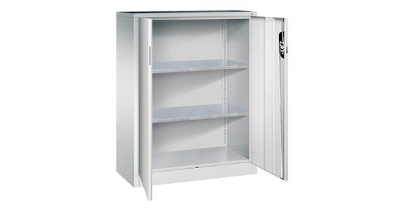 Hinged door tool cabinet HxWxD 1200x930x400 mm 2 shelves RAL 7035