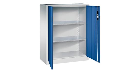 Flügeltür-Werkzeugschrank Acurado, H1200xB930xT400mm RAL 7035/5010