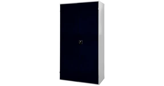 Akkuladeschrank mit Vollblechtüren BxTxH 980 x 500 x 1838 mm 7035/7016
