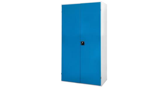 Akkuladeschrank mit Vollblechtüren BxTxH 980 x 500 x 1838 mm 7035/5012