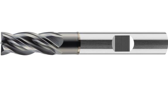 Solid carb. HPC end mill STEEL Varocon-coat. Z4 HB shaft lg dia. 3 mm