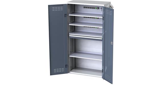 Battery cabinet 1950x1000x500 mm, solid sheet metal doors RAL 7035/7016