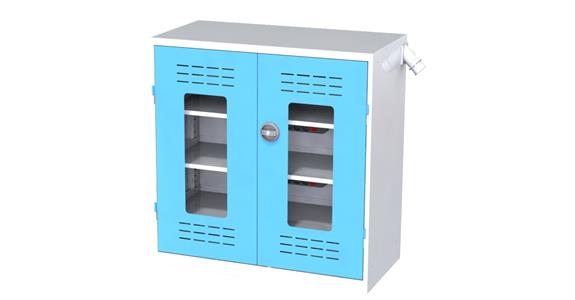 Battery cabinet 1030x500x500 mm, doors with viewing window, RAL 7035/5012