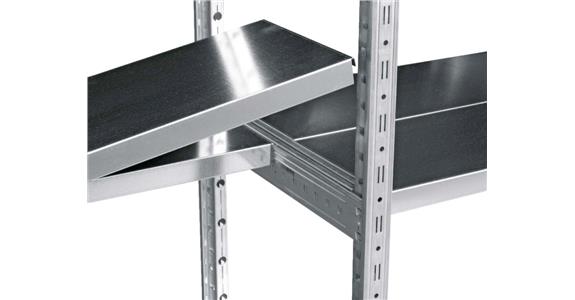 Shelf sheet steel zinc pl. WxD 1000x400mm for basic + add-on racks 85402+85404