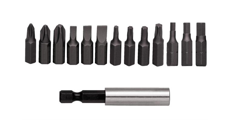 1001111456 bit box 1/4 inch PH+SL+TX+6-square+bit holder 14-piece 3301347