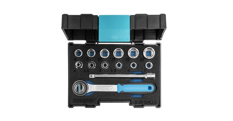 1001106287 socket wrench set 1/4 inch 13-piece UD profile 4-13 mm 1815598