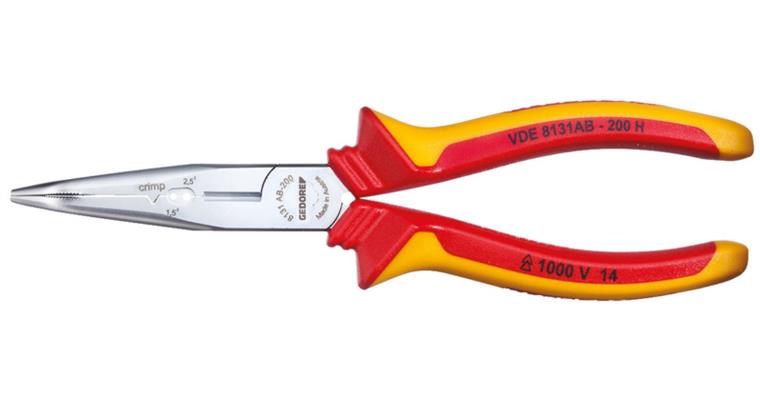 1001110518 VDE Multi-tool pliers 200 mm angled Insulated sheath 3100383