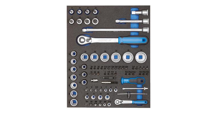 1001110431 socket wrench set 1/4+1/2 inch in 2/4 check tool module 81-piece 2957191