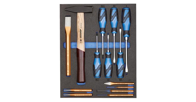 1001110433 tool assortment in 2/4 check tool module 14-piece 2957221