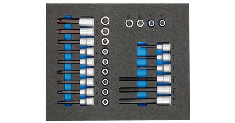 1001110445 screwdriver bit set 1/2 inch 2/4 module 28-piece 2957450