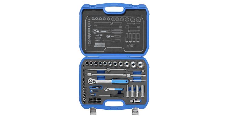 1001110419 socket wrench set 1/4 inch+1/2 inch 69-piece 3108902