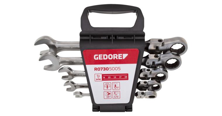 1001112774 Articulated ratchet wrench set SW 8-19 mm 5-piece 3300890