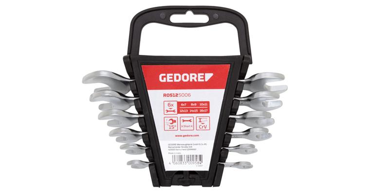 1001112713 Double open-end wrench set short SW 6-17 mm 6-piece 3300958