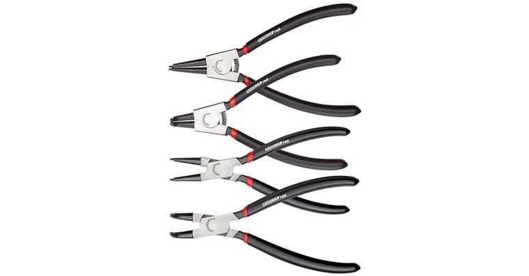 1001111255 Circlip pliers set straight + angled 90 degree 4-piece 3301156